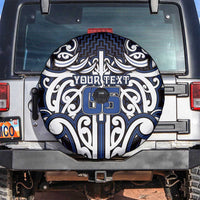 Custom Aotearoa Ngati Tuwharetoa Spare Tire Cover Maori Tribal Pattern Mix Poutama