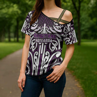 Custom Aotearoa Rangitane Cross Shoulder Shirt Maori Tribal Pattern Mix Poutama