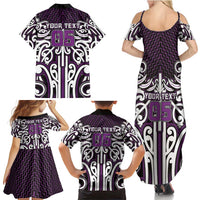 Custom Aotearoa Rangitane Family Matching Summer Maxi Dress and Hawaiian Shirt Maori Tribal Pattern Mix Poutama LT05 - Polynesian Pride