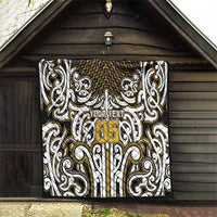 Custom Aotearoa Taranaki Quilt Maori Tribal Pattern Mix Poutama