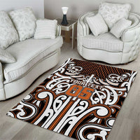 Custom Aotearoa Waikato Area Rug Maori Tribal Pattern Mix Poutama