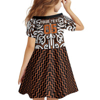 Custom Aotearoa Waikato Family Matching Off The Shoulder Long Sleeve Dress and Hawaiian Shirt Maori Tribal Pattern Mix Poutama LT05 - Polynesian Pride