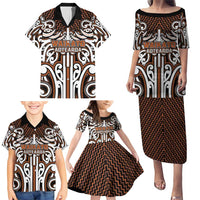 Custom Aotearoa Waikato Family Matching Puletasi and Hawaiian Shirt Maori Tribal Pattern Mix Poutama LT05 - Polynesian Pride