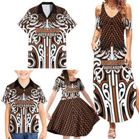 Custom Aotearoa Waikato Family Matching Summer Maxi Dress and Hawaiian Shirt Maori Tribal Pattern Mix Poutama LT05 - Polynesian Pride