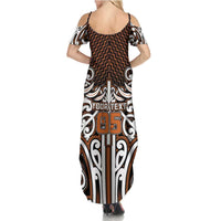 Custom Aotearoa Waikato Family Matching Summer Maxi Dress and Hawaiian Shirt Maori Tribal Pattern Mix Poutama LT05 - Polynesian Pride