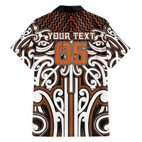 Custom Aotearoa Waikato Hawaiian Shirt Maori Tribal Pattern Mix Poutama