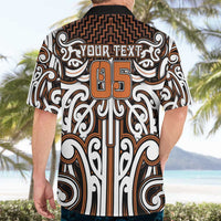 Custom Aotearoa Waikato Hawaiian Shirt Maori Tribal Pattern Mix Poutama