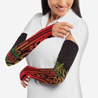 Custom Aotearoa Tuhoe Arm Sleeves Maori Tribal Pattern Mix Poutama