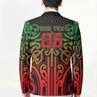 Custom Aotearoa Tuhoe Blazer Maori Tribal Pattern Mix Poutama