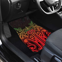 Custom Aotearoa Tuhoe Car Mats Maori Tribal Pattern Mix Poutama
