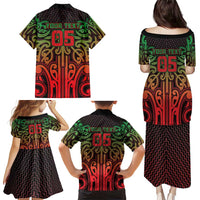 Custom Aotearoa Tuhoe Family Matching Puletasi and Hawaiian Shirt Maori Tribal Pattern Mix Poutama LT05 - Polynesian Pride