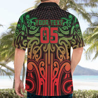Custom Aotearoa Tuhoe Hawaiian Shirt Maori Tribal Pattern Mix Poutama