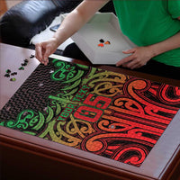 Custom Aotearoa Tuhoe Puzzle Maori Tribal Pattern Mix Poutama