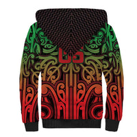 Custom Aotearoa Tuhoe Sherpa Hoodie Maori Tribal Pattern Mix Poutama