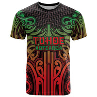 Custom Aotearoa Tuhoe T Shirt Maori Tribal Pattern Mix Poutama