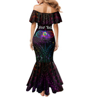 I See Your True Colors Personalised Family Matching Mermaid Dress and Hawaiian Shirt Autism Awareness LT05 - Polynesian Pride
