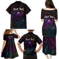 I See Your True Colors Personalised Family Matching Puletasi and Hawaiian Shirt Autism Awareness LT05 - Polynesian Pride