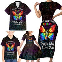 I See Your True Colors Personalised Family Matching Short Sleeve Bodycon Dress and Hawaiian Shirt Autism Awareness LT05 - Polynesian Pride