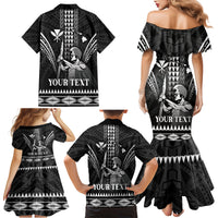 Personalised Hawaii Happy King Kamehameha Day Family Matching Mermaid Dress and Hawaiian Shirt Kakau Pattern LT05 - Polynesian Pride