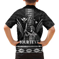 Personalised Hawaii Happy King Kamehameha Day Family Matching Puletasi and Hawaiian Shirt Kakau Pattern LT05 - Polynesian Pride