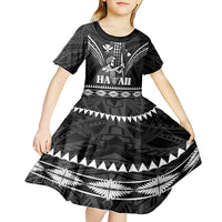 Personalised Hawaii Happy King Kamehameha Day Kid Short Sleeve Dress Kakau Pattern