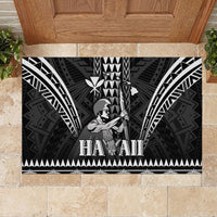 Hawaii Happy King Kamehameha Day Rubber Doormat Kakau Pattern