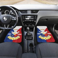 Personalised Philippines Independence Day Car Mats Maligayang Araw ng Kalayaan Filipino Carabao LT05 Set 2pcs - Front Red - Polynesian Pride