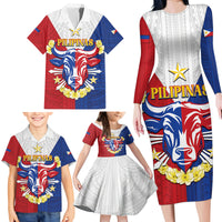 Personalised Philippines Independence Day Family Matching Long Sleeve Bodycon Dress and Hawaiian Shirt Maligayang Araw ng Kalayaan Filipino Carabao LT05 - Polynesian Pride
