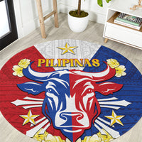 Philippines Independence Day Round Carpet Maligayang Araw ng Kalayaan Filipino Carabao LT05 Red - Polynesian Pride