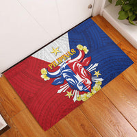 Philippines Independence Day Rubber Doormat Maligayang Araw ng Kalayaan Filipino Carabao LT05 Red - Polynesian Pride