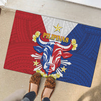 Philippines Independence Day Rubber Doormat Maligayang Araw ng Kalayaan Filipino Carabao LT05 - Polynesian Pride