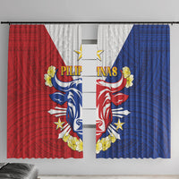 Philippines Independence Day Window Curtain Maligayang Araw ng Kalayaan Filipino Carabao LT05 With Hooks Red - Polynesian Pride