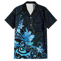 Matariki New Zealand Family Matching Long Sleeve Bodycon Dress and Hawaiian Shirt Maori Pattern Blue Galaxy LT05 Dad's Shirt - Short Sleeve Blue - Polynesian Pride