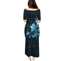 Matariki New Zealand Family Matching Puletasi and Hawaiian Shirt Maori Pattern Blue Galaxy LT05 - Polynesian Pride