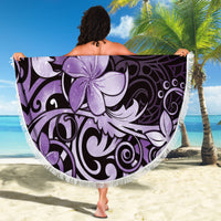 Matariki New Zealand Beach Blanket Maori Pattern Purple Galaxy