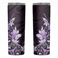 Matariki New Zealand Skinny Tumbler Maori Pattern Purple Galaxy