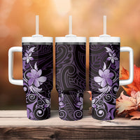 Matariki New Zealand Tumbler With Handle Maori Pattern Purple Galaxy