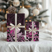 Matariki New Zealand Wrapping Paper Maori Pattern Pink Galaxy - Polynesian Pride