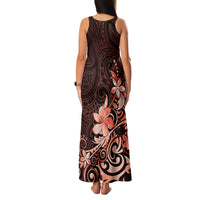 Matariki New Zealand Family Matching Tank Maxi Dress and Hawaiian Shirt Maori Pattern Red Galaxy LT05 - Polynesian Pride