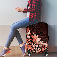 Matariki New Zealand Luggage Cover Maori Pattern Red Galaxy