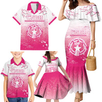 Personalized Sakura Marianas Family Matching Mermaid Dress and Hawaiian Shirt CNMI Seal LT05 - Polynesian Pride