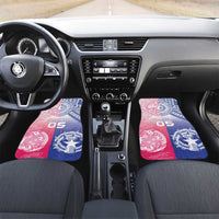 Northern Mariana Islands And Japan Together Car Mats LT05 Set 2pcs - Front White - Polynesian Pride