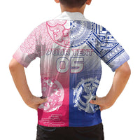 Custom Northern Mariana Islands And Japan Together Family Matching Off The Shoulder Long Sleeve Dress and Hawaiian Shirt LT05 - Polynesian Pride