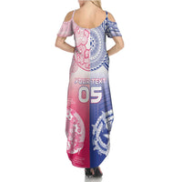 Custom Northern Mariana Islands And Japan Together Family Matching Summer Maxi Dress and Hawaiian Shirt LT05 - Polynesian Pride