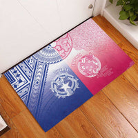 Northern Mariana Islands And Japan Together Rubber Doormat LT05 - Polynesian Pride