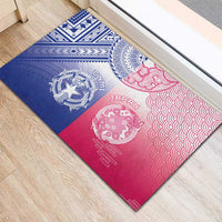 Northern Mariana Islands And Japan Together Rubber Doormat LT05 - Polynesian Pride