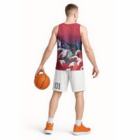 Guam Blue Marlin Fishing Basketball Jersey Polynesian Style
