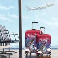 Guam Blue Marlin Fishing Luggage Cover Polynesian Style