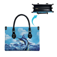Hawaii Blue Marlin Fishing Leather Bag