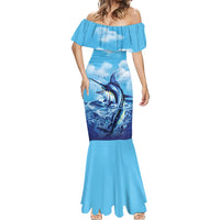 Hawaii Blue Marlin Fishing Mermaid Dress